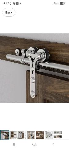BARN DOOR HARDWARE STAINLESS STEEL - NEW