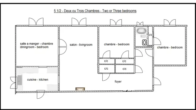 Bright top floor, 3 bedroom 5 1/2, renovated, Snowdon metro - Ju - Photo 8