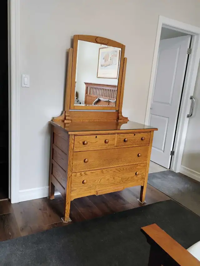 Solid oak Dresser Mid century Antique