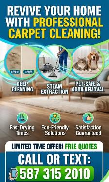 Professional Carpet Cleaning | Deep Steam & Sanitize | Book Toda