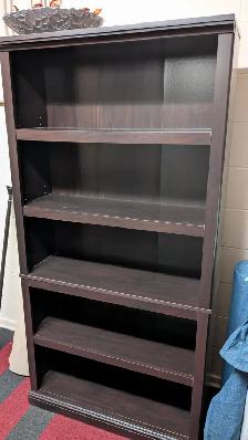 Walnut book/display cabinet Like New! $60