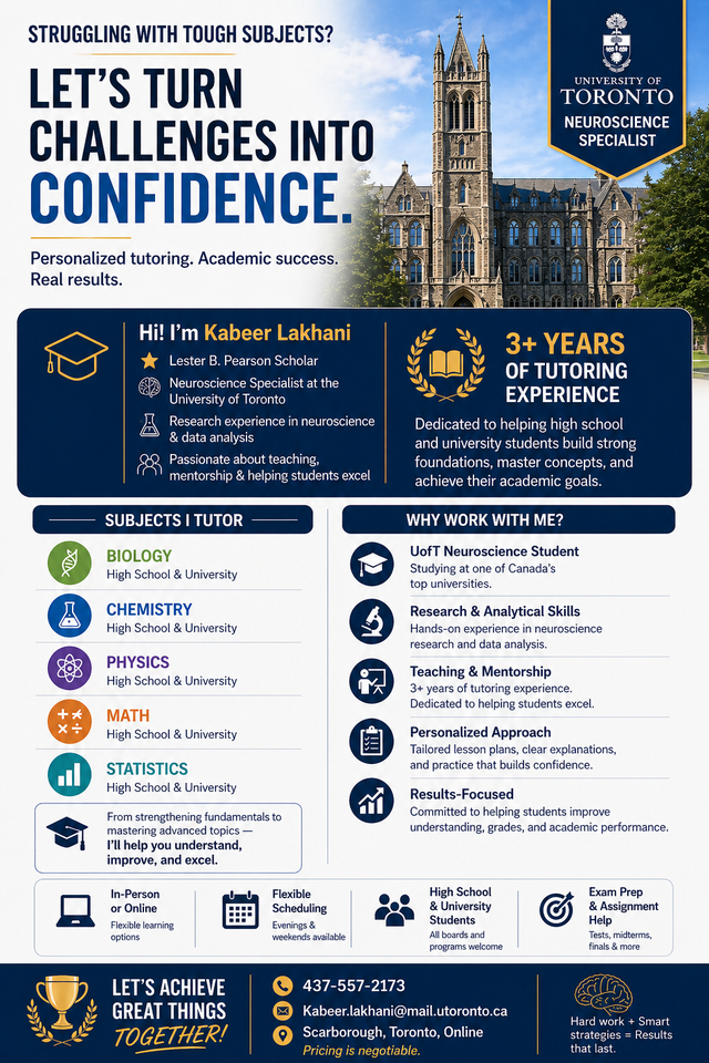 Expert Math & Science Tutor | High School & University