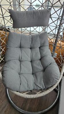 Patio swinging basket chair. Like new condition.