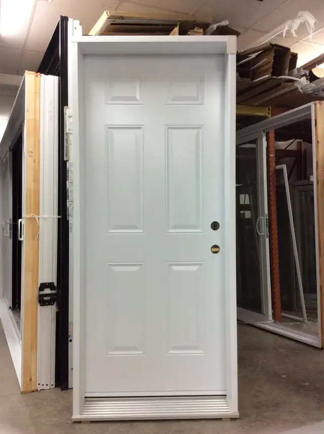 1245PA Porte d’acier 34″G Blanche