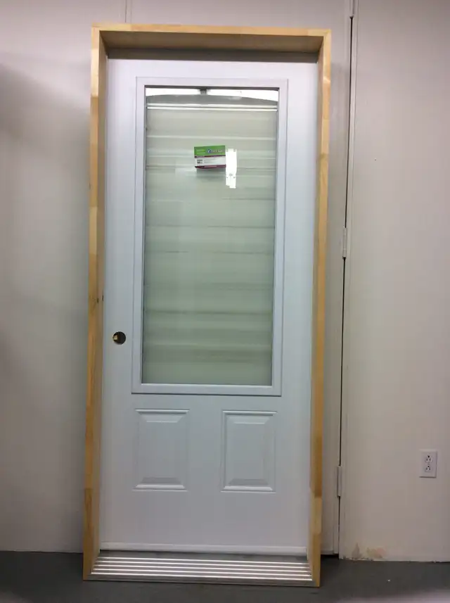 1178PA Porte d’acier 34″D Blanche Sérigraphie 23×49