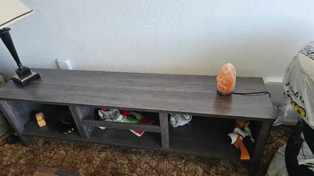 Rare genuine leather couch (Almost new) Coffee table and TV stan - Photo 4