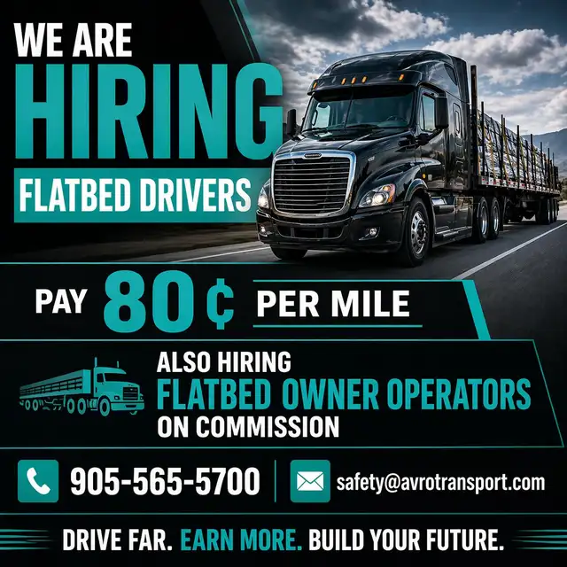 Hiring Flatbed Drivers & Owner Operators