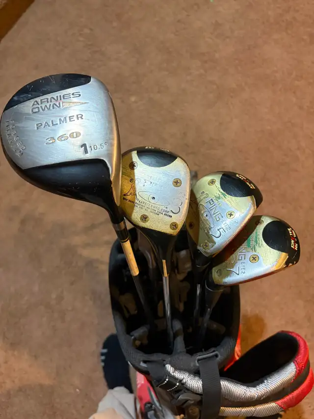 Ping eye-2 golf clubs. Black dot, irons, woods and bag. - Photo 5