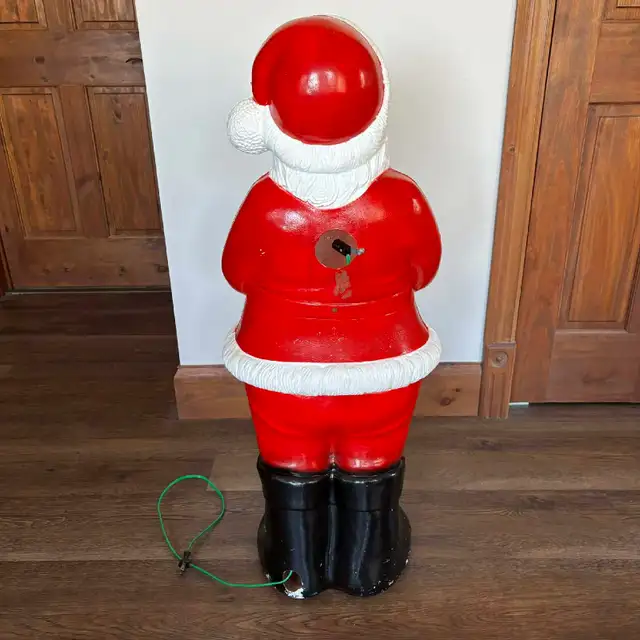 Père Noël illuminé vintage en plastique blow mold - Photo 2