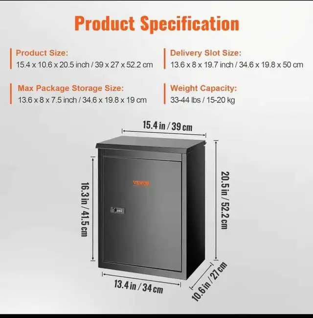 Vevor Package Drop Box - Photo 4