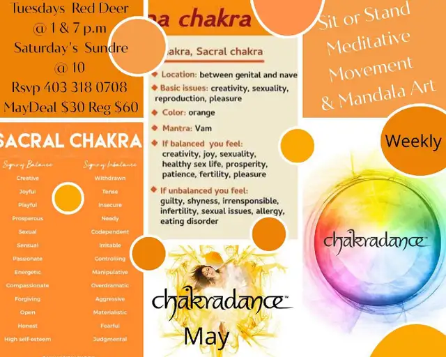 Stand or Sit Sacral Chakradance Red Deer & Sundre