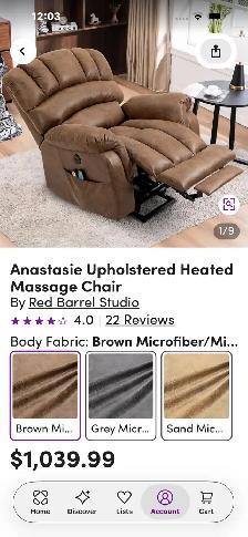 Like New! Pair of Deluxe Power Lift Recliners – Heat & Massage