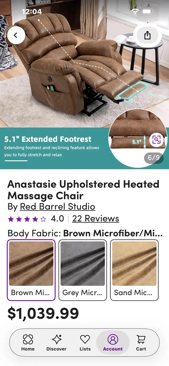 Like New! Pair of Deluxe Power Lift Recliners – Heat & Massage - Photo 5