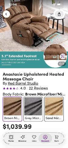 Like New! Pair of Deluxe Power Lift Recliners – Heat & Massage - Photo 5