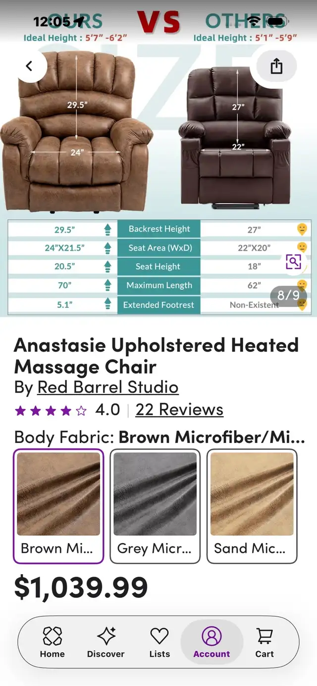 Like New! Pair of Deluxe Power Lift Recliners – Heat & Massage - Photo 7