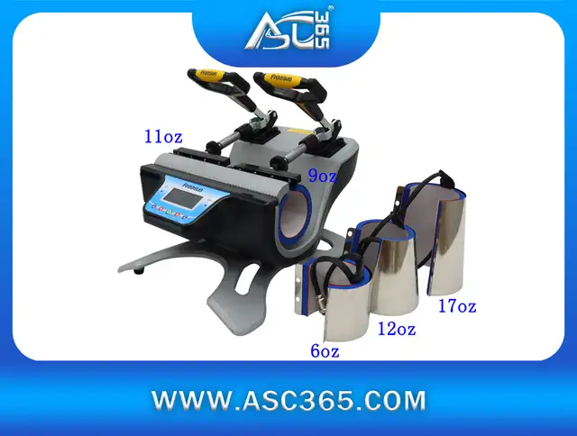5in1 110V Double Station Heat Press Machine Mug Cup Print 003408