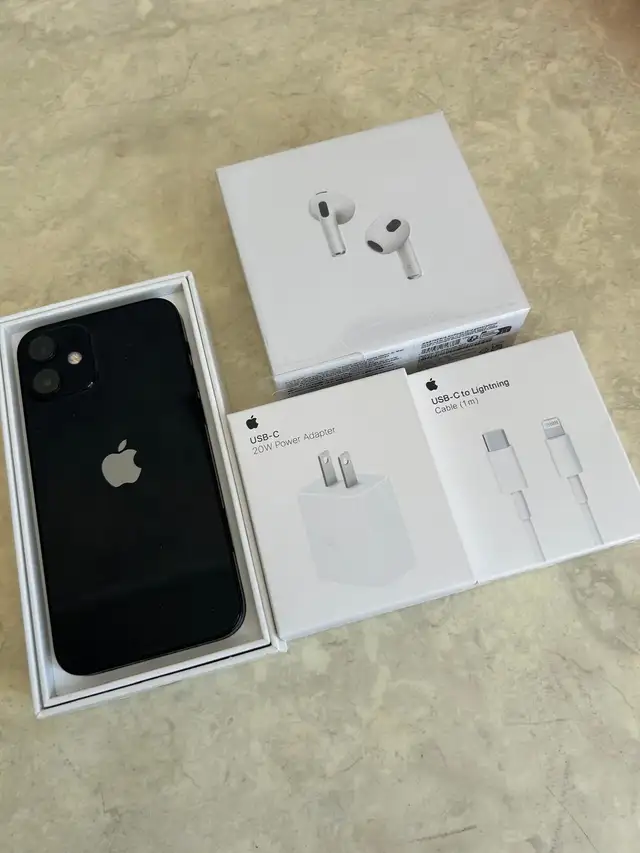 IPHONE 12 MINI 64GB AIRPODS PKG/DELIVERY