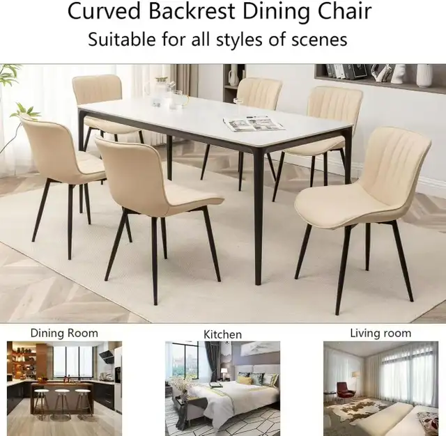 Brand New MMW Waterproof PU Leather Dining Chair Special $59 - Photo 2