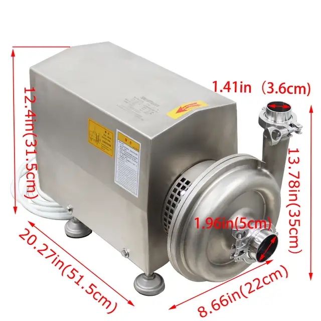 10T/H Sanitary Self-Priming Pump Centrifugal Pump 220V 025399 - Photo 5