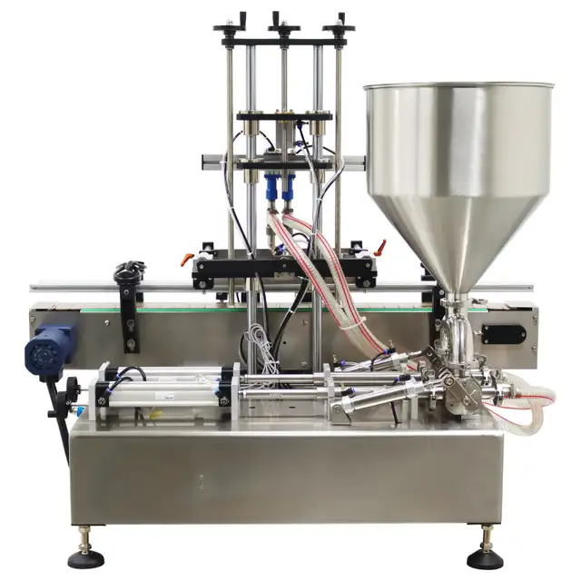 2 Head 8mm Nozzle Fully Automatic Paste Filler Machine 160381 - Photo 3