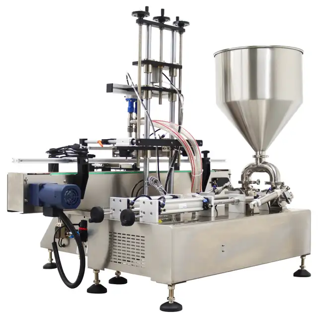 2 Head 8mm Nozzle Fully Automatic Paste Filler Machine 160381 - Photo 4