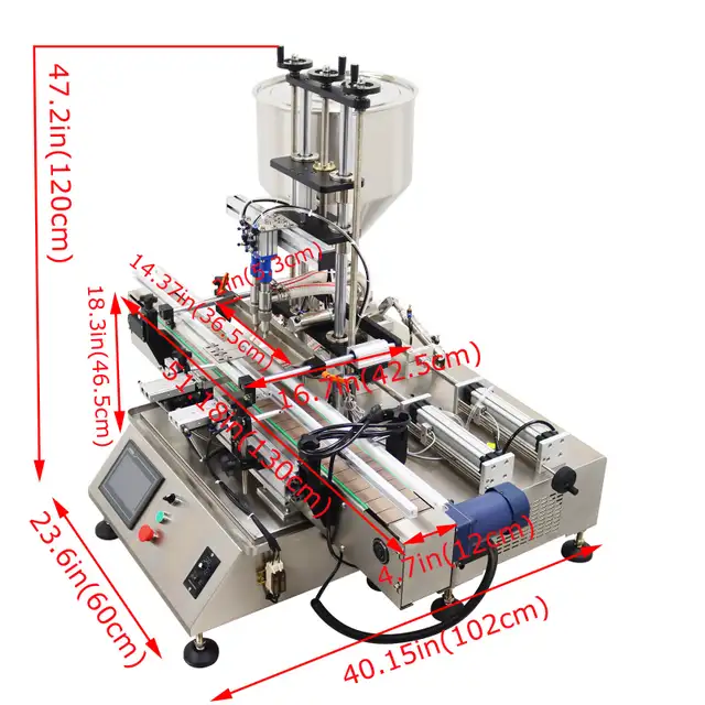 2 Head 8mm Nozzle Fully Automatic Paste Filler Machine 160381 - Photo 6