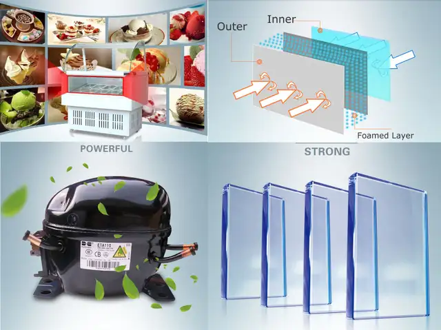 12 Pan Hard Ice Cream Refrigerator Gelato Showcase Cabinet210041 - Photo 6