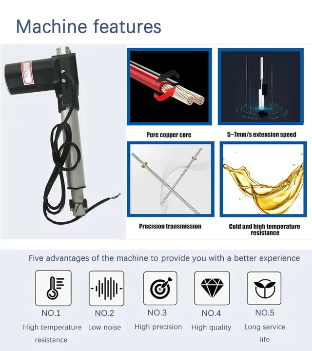 Linear Actuator 24V DC 6000N High-Thrust Push-Rod Motor 021002