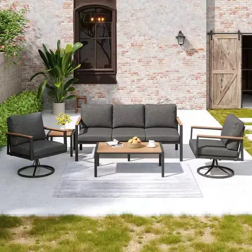 Brand New 5Pcs Patio Furniture Set Swivel Roker Chairs $999 - Photo 3