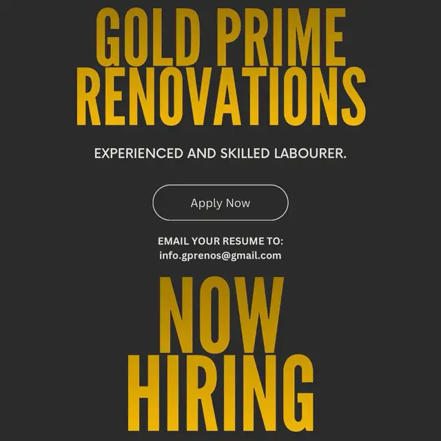 LOOKING FOR EXPERIENCED CARPENTER/SKILLED LABOURER