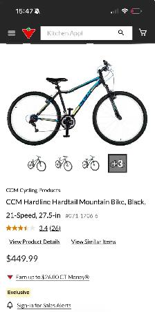 CCM Hardline Bike 27.5