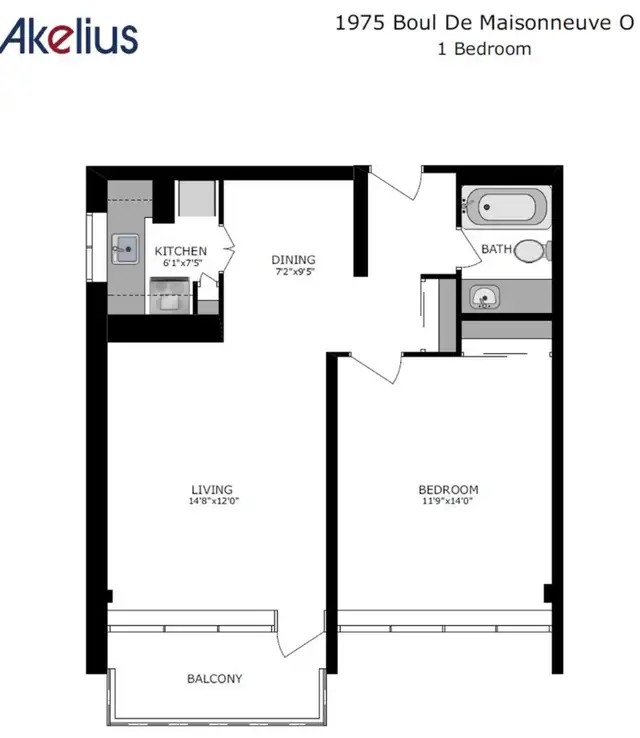 spacious one-bedroom apartment with balcony - ID 4461 - Photo 13