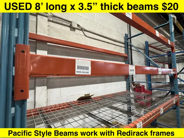 USED PALLET RACKING - 10’ tall x 44" with 8’ beams - Photo 5