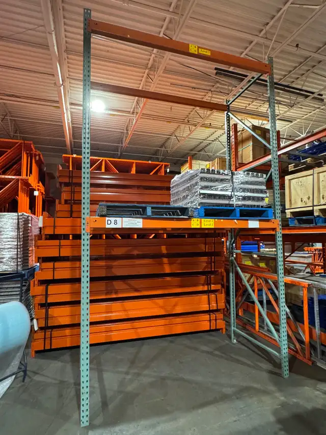 Used 13' tall pallet racking  frames ONLY $100 - Beams ONLY $15! - Photo 2