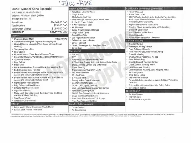 Hyundai Kona Essential Awd Mags 2023 à vendre - Photo 11