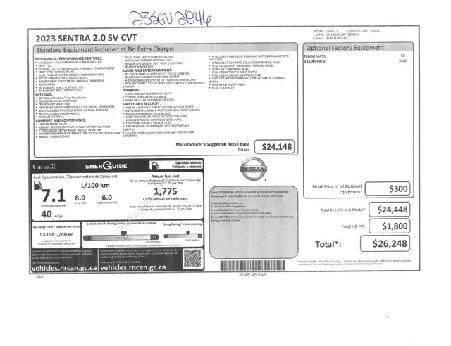 Nissan Sentra SV 2023 à vendre - Photo 20