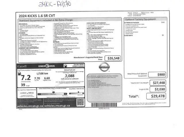 Nissan Kicks Sr Mags Cuir Caméra 2024 à vendre - Photo 10