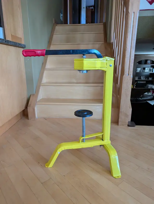 Bright Yellow Portuguese Floor Wine Bottle Corker