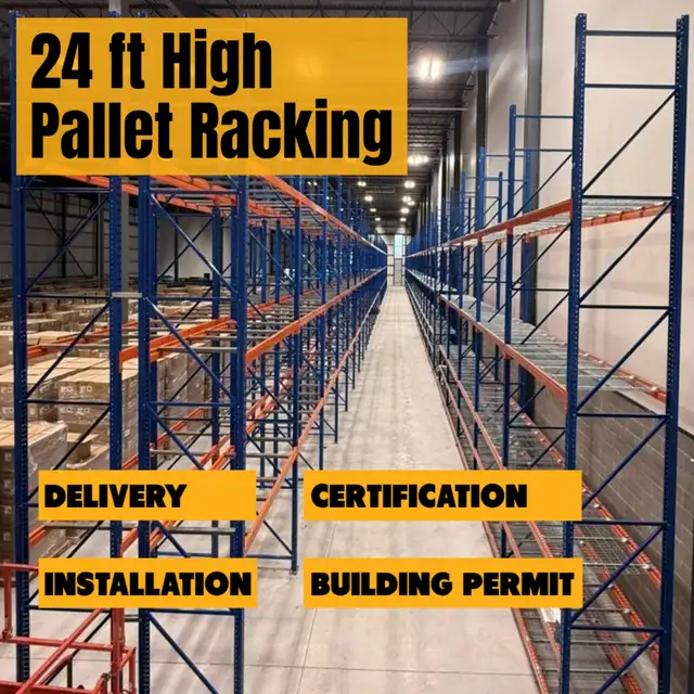 24 ft Tall PALLET RACKING