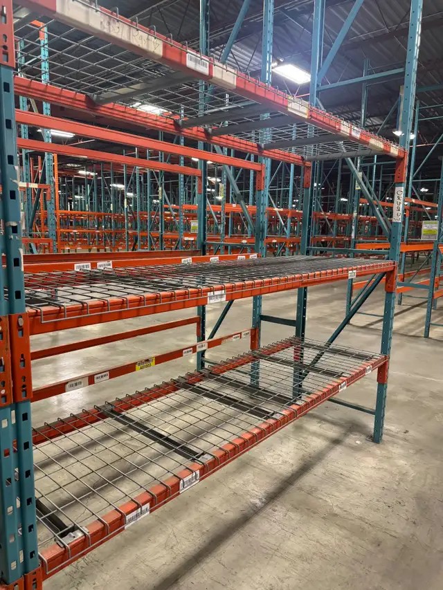 Used racking - 14', 10' & 9' tall x 30' deep and 8'6 long beams