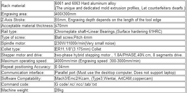 110V CNC Engraver 4 axis 4030 Desktop Milling Machine 017207 - Photo 5