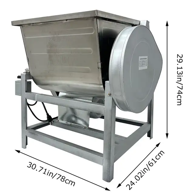 50QT Dough Mixer Machine 25KG 120° Tilt Bowl 170649 - Photo 9