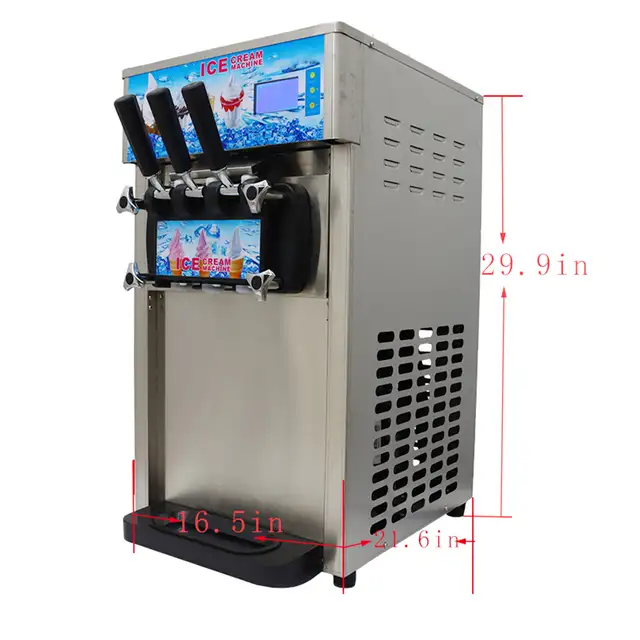 Commercial 3 Flavor Soft Ice Cream Frozen Cones Machine 210022 - Photo 9