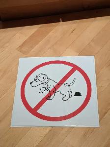 "No Pooping" Professional Grade Plastic Sign