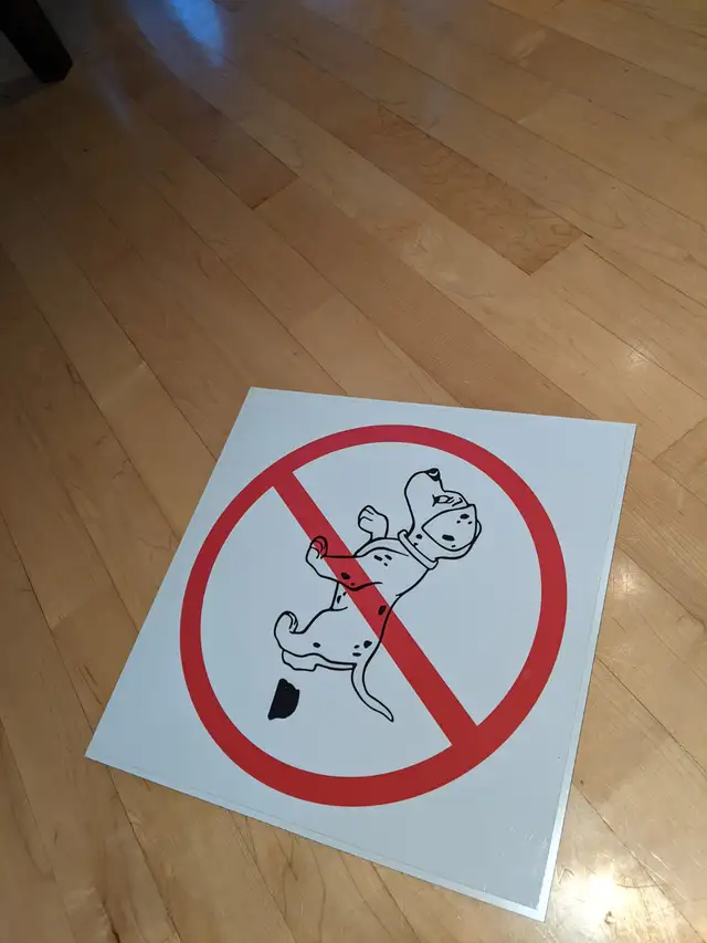 "No Pooping" Professional Grade Plastic Sign - Photo 2
