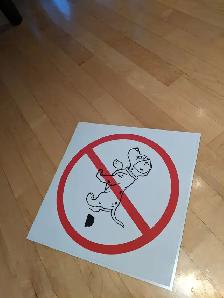 "No Pooping" Professional Grade Plastic Sign - Photo 2