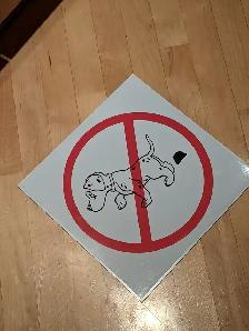 "No Pooping" Professional Grade Plastic Sign - Photo 3