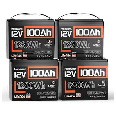 Humsienk 12V 100Ah Group 24 LiFePO4 Battery Drop-in Replacement - Photo 4