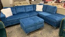 Blue Sofa for Sale – Cash on Delivery – Call 6474943660
