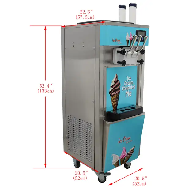 Promotion 110V Standing 3 Flavors Soft Ice Cream Machine 210051 - Photo 4
